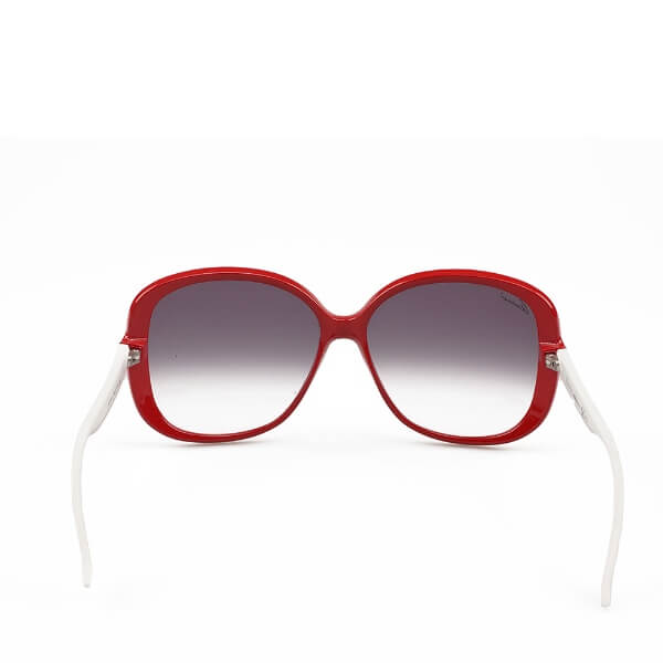 Gucci - Red Frame Navy Web Arms Sunglasses 